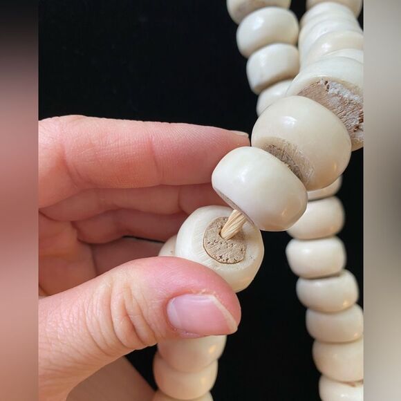 Artisan Vintage Handmade Clay Bead Necklace - Picture 5 of 7